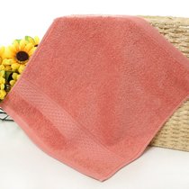 3条装加厚棉方巾成人洗脸柔软吸水正方形家用全棉小毛巾(朱红色3条装)