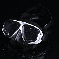 浮潜面镜防水面罩男女泳镜大框罩护鼻子潜水镜游泳眼镜(白色新款 2014)