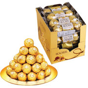 【真快乐自营】意大利进口 费列罗(FERRERO)榛果巧克力T48粒 600g礼盒装 婚庆喜糖 情人节巧克力