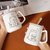马克杯带盖勺简约陶瓷可爱男女生情侣一对创意设计感咖啡喝水杯子(情侣款兔子+小熊：杯+盖+精品勺)