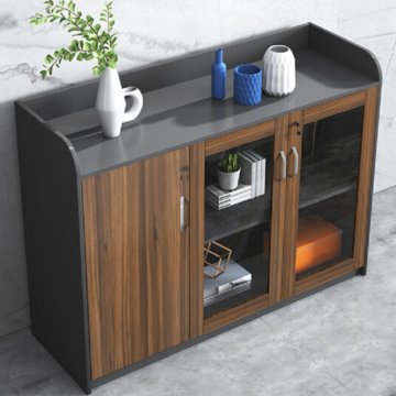 茶水柜储物柜木质办公室板式档案柜书柜资料柜矮柜办公柜文件柜边柜