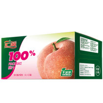 【真快乐自营】汇源 1 0 0 %苗条装桃汁1L*12盒