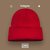 SUNTEK【ZWB】网红堆堆帽子女秋冬针织包头帽加绒韩版日系情侣包头冷帽(M（56-58cm） ~3.6纯色针织帽-大红色)