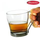 帕莎Pasabahce咖啡杯茶杯 42665-2T 金属把手创意杯型2只装