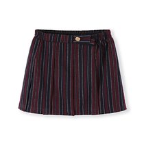 巴拉巴拉女童短裙2018新款秋冬女中童半身裙儿童羊毛裙子短款韩版(165cm 蓝红色调0286)