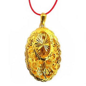 六福典雅珠宝正品24k纯金吊坠999千足金吊坠结婚黄金吊坠