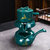 自动茶具单个懒人石磨旋转出水功夫茶壶复古时来运转自动冲泡茶器(一鹿相伴+茶海)