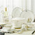 浩雅 景德镇餐具套装碗碟欧式釉上彩碗盘碟骨瓷微波炉适用 60头洛斯奇 60头洛斯奇(60头)