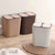 干湿垃圾分类专用垃圾桶家用客厅创意室外收纳桶塑料手压式双体桶(默认 默认)
