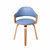 【京好】实木转椅 现代简约环保电脑椅 可旋转扶手软面办公椅实木转椅A18(蓝色 快递送货)