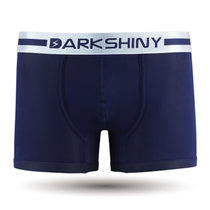 DarkShiny 超柔超滑超弹 果冻糖多选色 男式平角内裤「HOCL03」(深蓝 L)