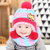 秋冬婴儿帽子围脖套装1-2岁毛线帽围巾男女宝宝帽子0-3-6-12个月(粉色)