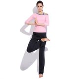 斯泊恩正品 瑜伽服 套装 新款 健身服 跳操服 女 韩版11838+12106(粉色 L)