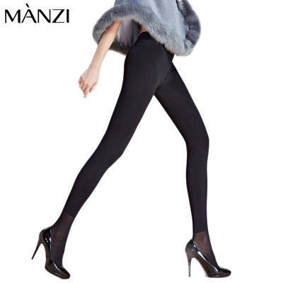 曼姿MANZI 秋冬加绒连裤袜 宝丝绒蓄热保暖丝袜 脚部透明 微压力纤腿显瘦 1600D 防勾丝通勤女袜子 805817(黑色 L-XL(加裆)) 曼姿MANZI 秋冬加绒连裤袜 宝丝绒蓄热保暖丝袜 脚部透明 微压力纤腿显瘦 1600D 防勾丝通勤女袜子 805817(黑色 L-XL(加裆))