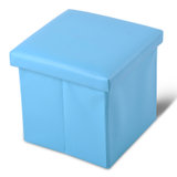 奕辰收纳凳多功能皮革垫收纳盒储物箱(蓝色)