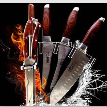 康巴赫楚格冰峰厨房套刀6件套不锈钢组合菜刀切片刀套装