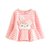 宝宝小兔长袖T恤春新款女童童装儿童上衣条纹裙衫tx8199(90 粉色)