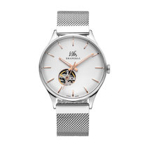 上海手表男士自动机械表镂空男手表2020新款新概念手表潮流883(白色 钢带)