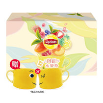 立顿5口味水果茶组合茶包50包共94g 花果茶柠檬红茶蜜桃芒果莓果莓瑰薄荷柠檬