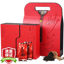 茗山生态茶大红袍岩茶皮质礼盒240g 国美甄选