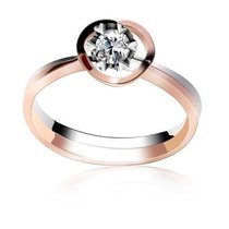梦克拉白18K玫瑰金钻石戒指 爱的源泉