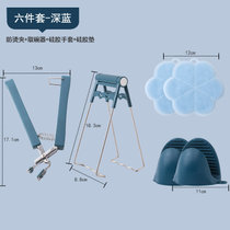 取碗夹防烫夹夹子厨房工具碗夹盘子夹蒸菜夹取器防滑防烫手夹盘提(六件套墨色 默认版本)