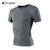 男士PRO紧身运动健身跑步 弹力排汗速干衣服短袖衫T恤tp8011(浅灰色 2XL)