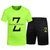 凯仕达夏季新款时尚运动短袖套装速干舒适T恤短裤休闲套装TZ-809-812-814(TZ-814荧光绿 4XL)