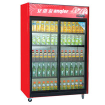 安淇尔(anqier)LC-1200 1.2米立式冷藏展示柜 家用/商用厨房超市便利店蔬菜水果冷藏柜 移门陈列柜 红色