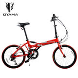 台湾欧亚马/OYAMA折叠自行车酷炫M500 20寸12速铝合金车架运动型减震折叠车(红色 20寸)
