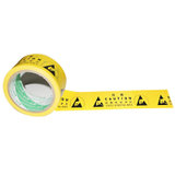 谋福 防静电警示胶带 地板胶带 静电防护区域警示标识 黑黄 长18米 宽48毫米.