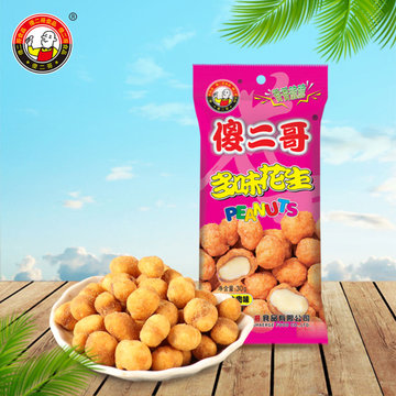 傻二哥【国美真选】多味花生酱汁牛肉味30g*10包 独立包装 酥香薄脆