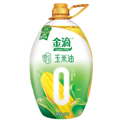 金龙鱼 金滴零反式脂肪玉米油5L 食用油 5L9富含维生素E）(5L)