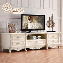 拉斐曼尼 FK006 欧式电视柜 法式简约实木客厅组合地柜 大理石电视柜2.2米(1.85米 木柜面)