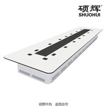 【硕辉】SH-011指挥会议桌 钢制集成多功能会议桌1000*1000*760mm(白)