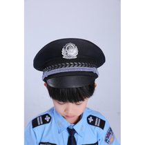 儿童警察服 黑猫警长衣服小警演出服 男童幼儿园交警警官服装军装(男帽子)(160cm)