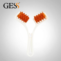 GESS 德国品牌 GESS212经络美体刷 颈椎腰椎按摩器 经络刷按摩刷 按摩梳(珍珠白配蜜柑橙 滚动型)