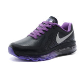 耐克男鞋休闲鞋气垫跑步鞋男女鞋情侣皮面运动鞋(黑紫色 37.5)