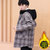 2018新款男士冬季外套绒厚款呢子大衣格子韩版风衣学生(1907卡其 3XL)