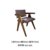 北欧现代简约经典设计师昌迪加编藤餐椅餐厅白橡木实木扶手椅子(橡木+帆布咖色软包)第2张高清大图