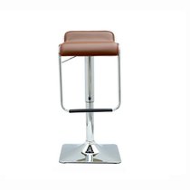 京好 吧台椅 时尚酒吧椅 前台椅子 高脚凳 休闲创意可升降旋转餐椅C153(咖啡色款 固定高度75cm)