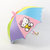 冰雪儿童雨伞女幼儿园小学生公主伞宝宝自动遮阳伞黑胶防晒晴雨伞(浅绿色)