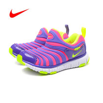 耐克新款毛毛虫童鞋 Nike男女大童鞋经典款 儿童时尚休闲跑步鞋运动鞋343738(43738-606 粉葡萄紫)