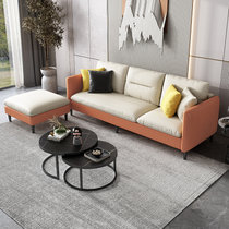 华南家具 北欧简约软体布艺沙发小户型简约现代客厅家具极简科技布三人位小沙发(科技布 1.8米-小三人位)