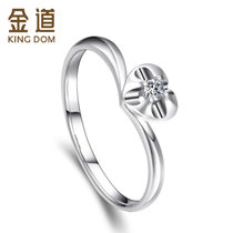 金道18k金钻石车花女戒心形钻戒婚戒心林漫步