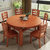 木巴餐桌木质餐桌椅组合可伸缩折叠饭桌圆桌子跳台家用餐桌小户型(CZ154+YZ320(一桌六椅） 默认)
