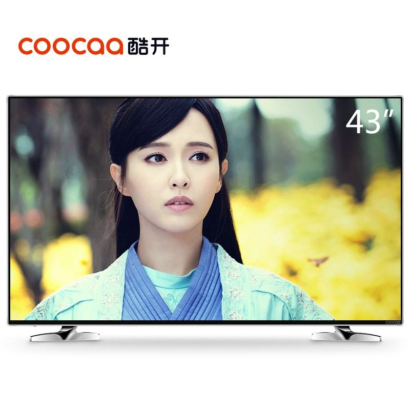 酷开彩电a43 43英寸智能平板液晶电视 酷开系统 wifi(银色)