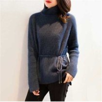 女式时尚针织毛衣9555(粉红色 均码)
