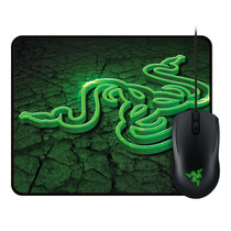 雷蛇（Razer）地狱狂蛇型号2000游戏鼠标+重装甲虫小号鼠标垫套装(控制版)