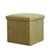 麻布收纳箱换鞋凳折叠凳沙发收纳箱储物箱(方形绿色PC6003)